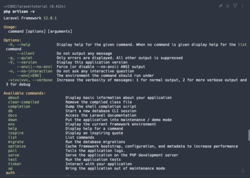 php artisan console